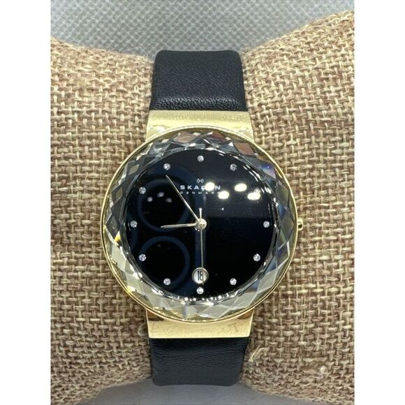 Skagen Denmark SKW2124 Women Black Leather Analog Dial Quartz Wrist Watch AEA337 main image 11
